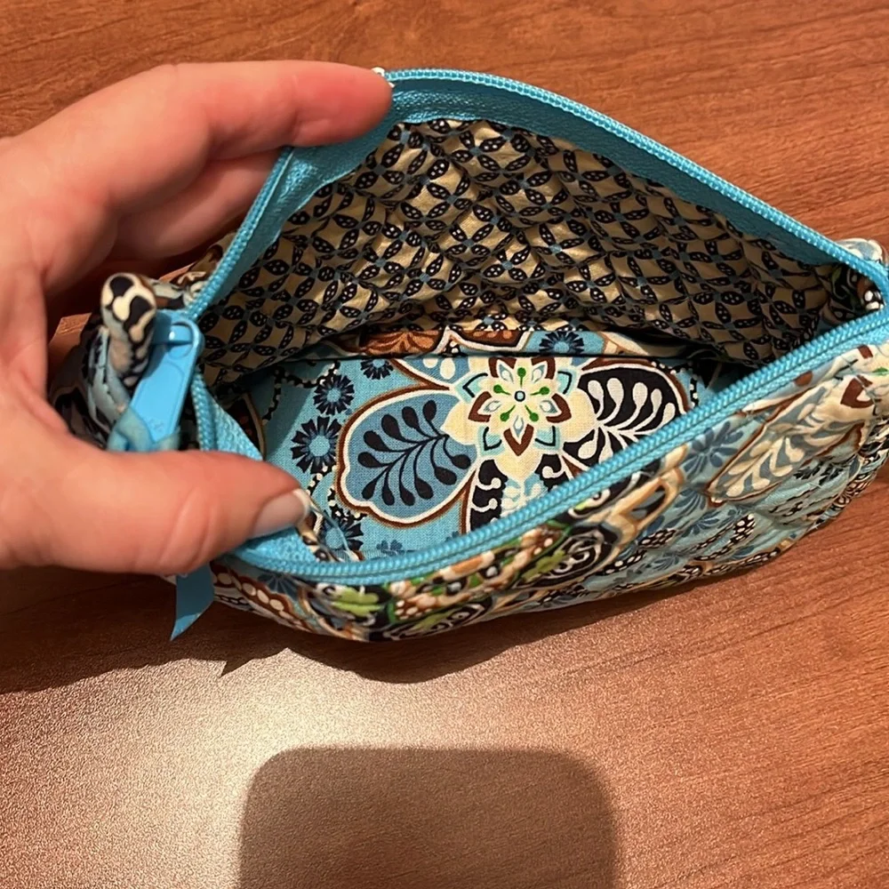 Vera Bradley Blue Floral Cosmetic Bag